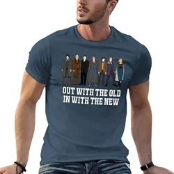 2024 summer New Who Doctor ensemble Out with the old in with the new (White) T-Shirt kawaii clothes mens t shirts pack funny new