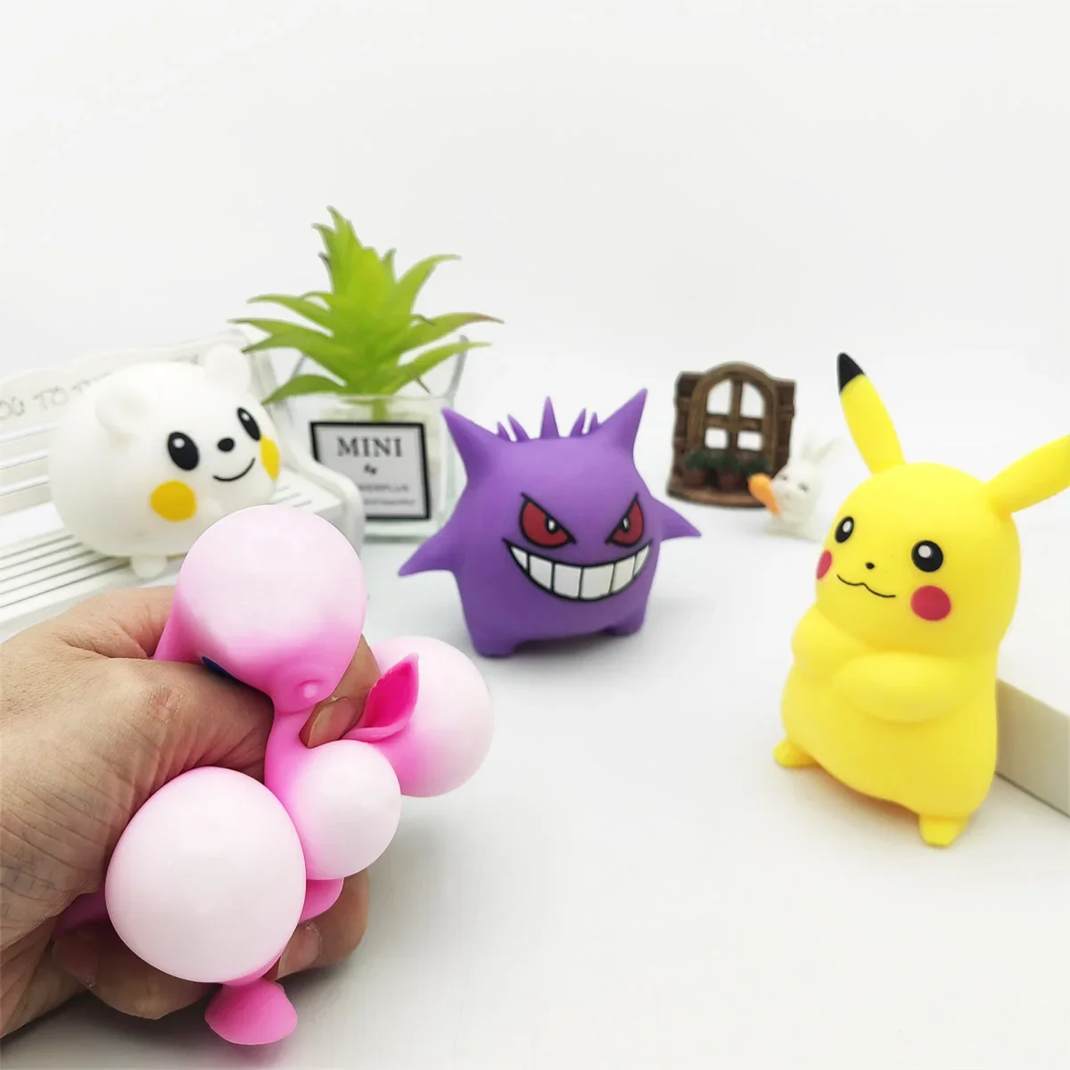 PokeMon Decompression Pikachu Creative Release Elf Pinching Joy Pet Elf Bored Little Toys Foreign Trade New Release Cool in 2024