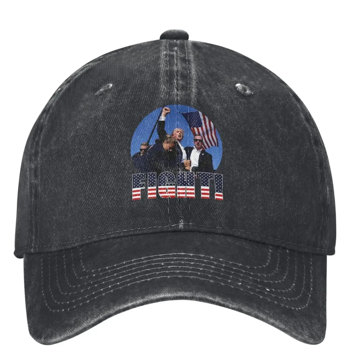 Unisex Donald Trump For President Baseball Caps Vintage Distressed Washed Failed Shot Trump Fight Snapback Hat Adjustable