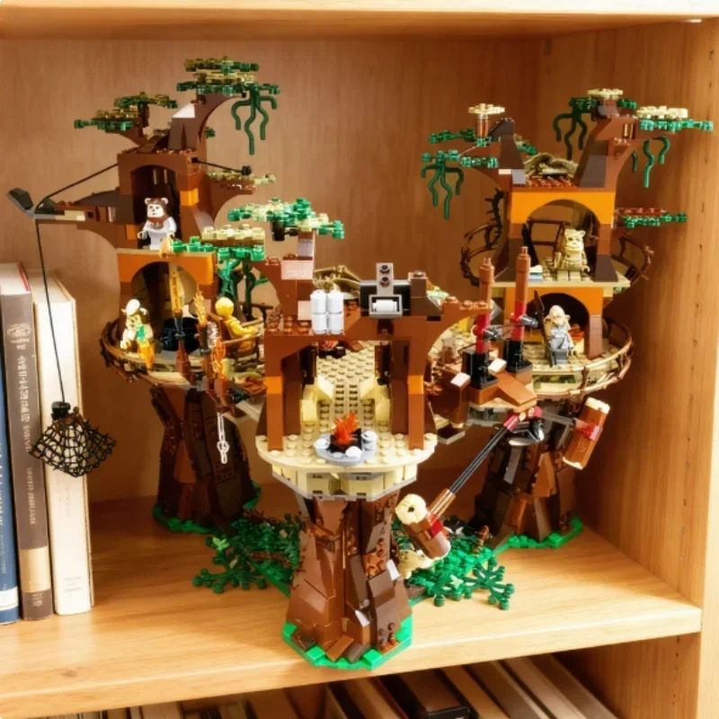 IN VOORRAAD NIEUWE 1990 STKS Star Plan Wars Ewok Village Bouwstenen Speelgoed Bakstenen voor Kinderen Compatibel met 10236 Kerstcadeau