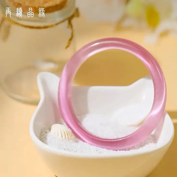 

Браслет с кристаллами розового опала, модные украшения