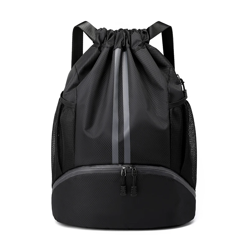 Borsa sportiva con coulisse zaino sportivo all\'aperto per uomo donna, borsa da calcio di grande capacità borsa da basket, tasca a prova di bagnato