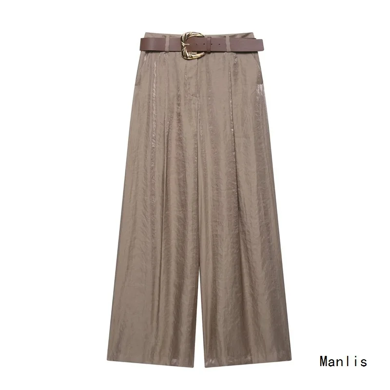 

Spring and Summer2025New European and American Style Design Sense Niche Versatile Casual Loose Elegant Pants