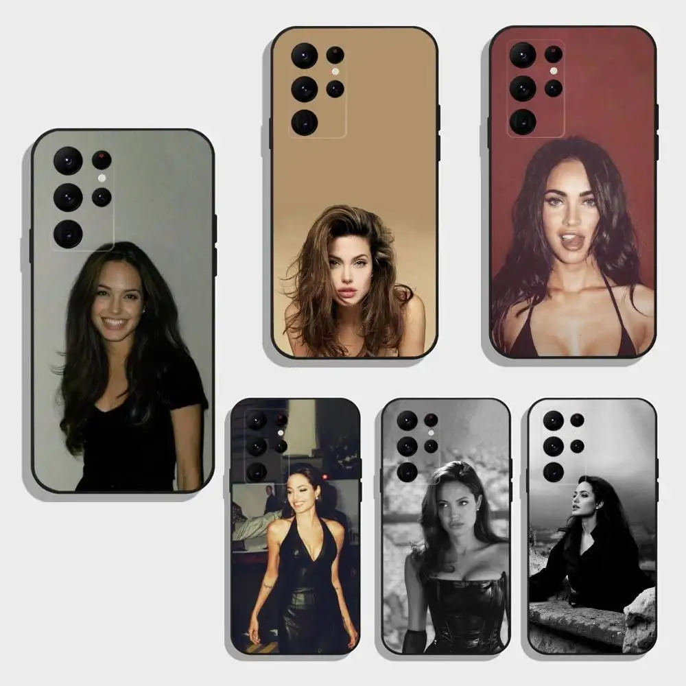 

A-Angelinas Girl Actor J-Jolie Phone Case For Samsung S25,S24,S21,S22,S23,S30,Ultra,S20,Plus,Fe,Note,5G Black Cover