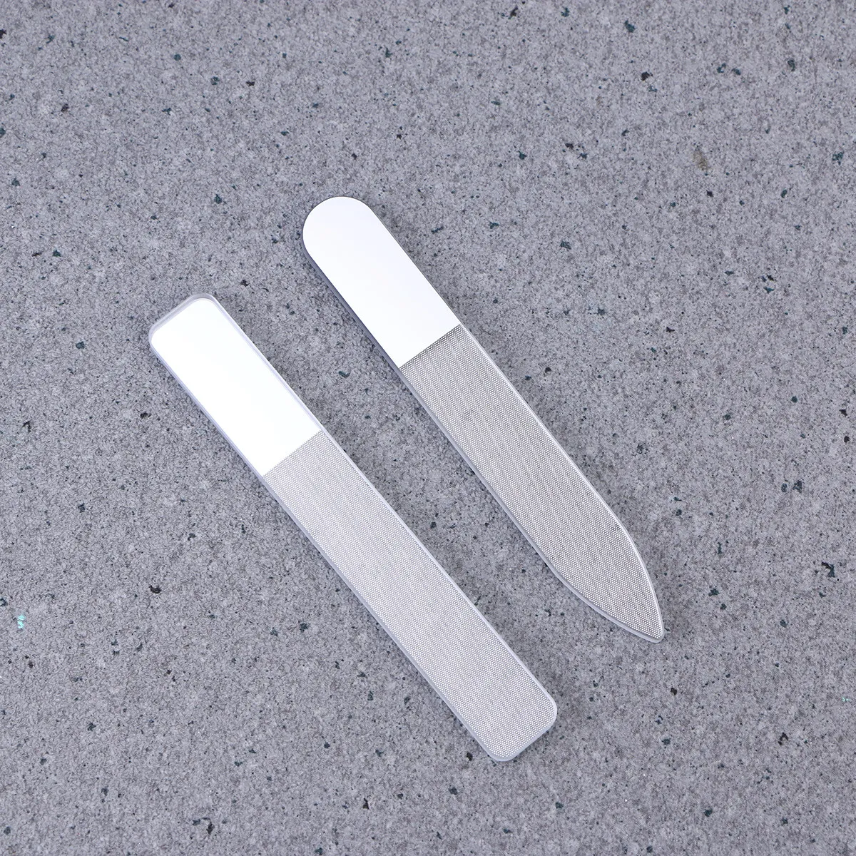 

2Pcs Crystal Glass Nail Files Set Double Sided Emery Board for Smooth Polished Nails Professional Nail Art Tool Portable Slim