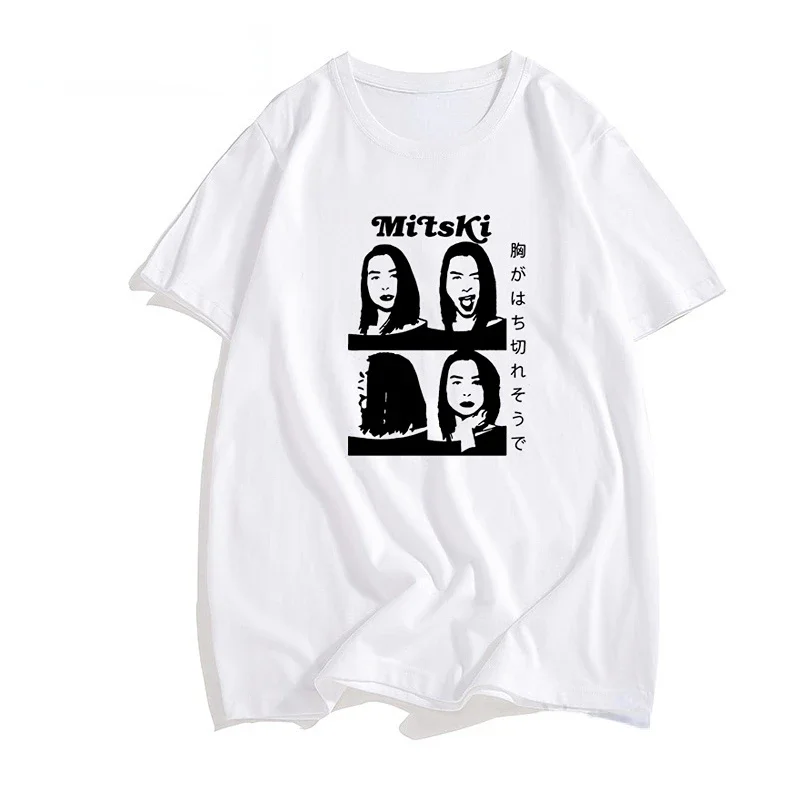 Mitski Nice Hair Graphic T Shirt Men Women Manga Harajuku Romantic Cotton Tops Summer Short Sleeve Fashion Tee Ropa Hombre