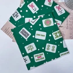 20pcs 33cm 2-Ply Chinese Mahjong Printed Green Napkins Personalised Party Paper Placemats Ambient Decorative Paper