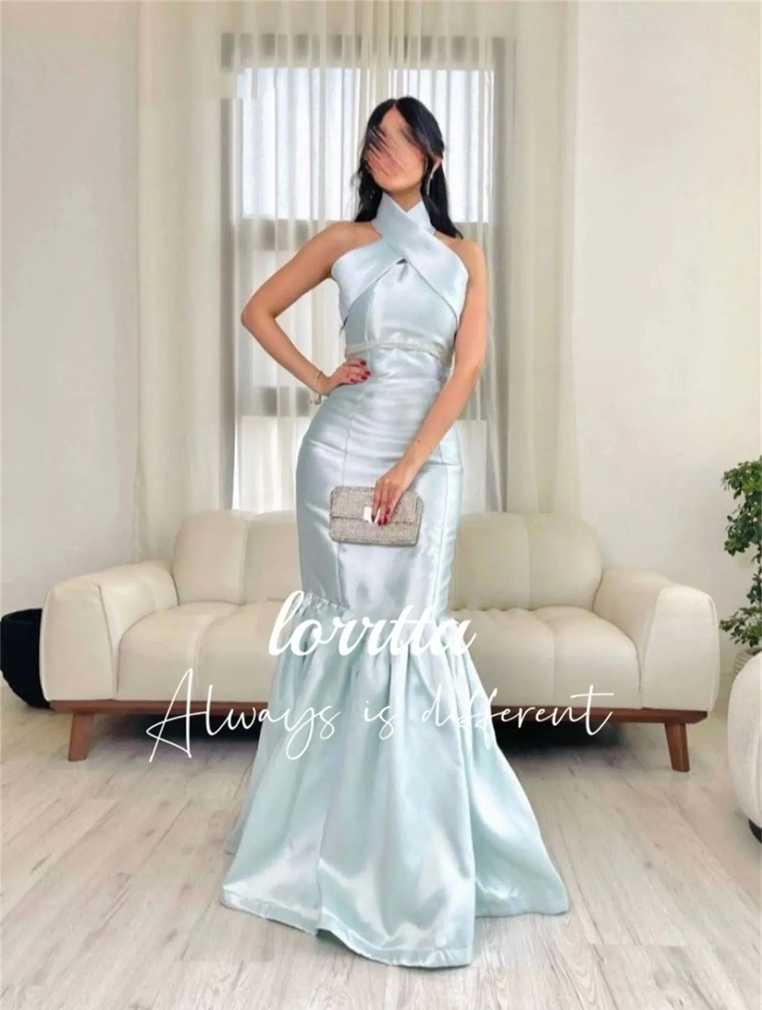 Lorrtta Satin Grace Party Dress Fishtail Cut Evening Prom Dresses 2024 Women Robes De Cocktail Customized فساتين سهرة