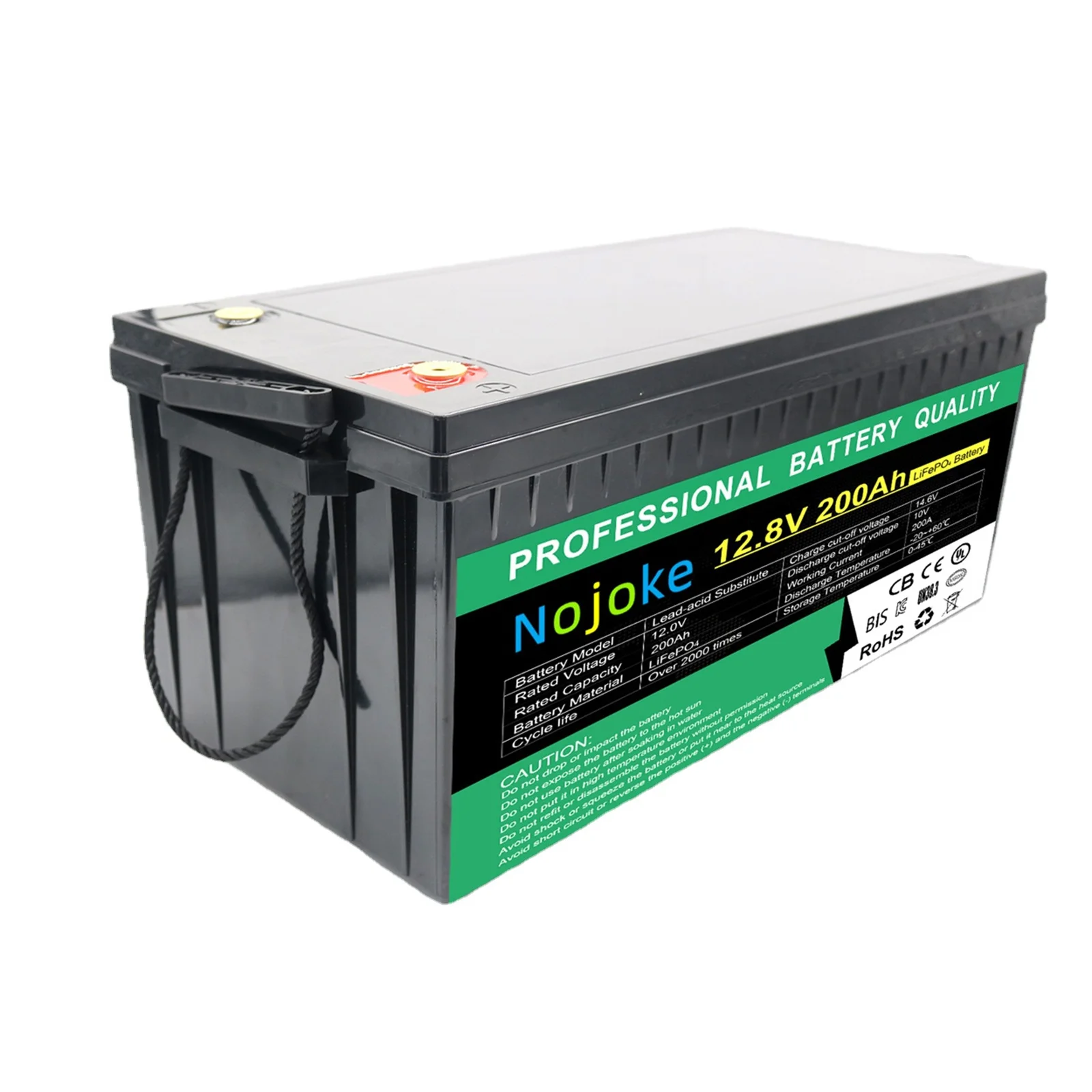 

12V 200Ah LiFePO4 Battery,Deep Cycle Lithium Ion Phosphate Battery,Built-in BMS,Perfect for Solar,RV, Marine and Off Grid Applic