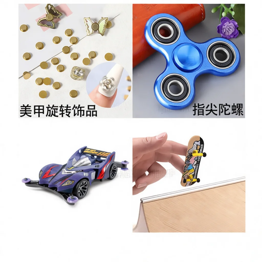 High Speed Oilless Ball Bearing 608 623 693 695 MR83 Metal Roller Zinc Coated Rust Resistant Transmission Component Rotary