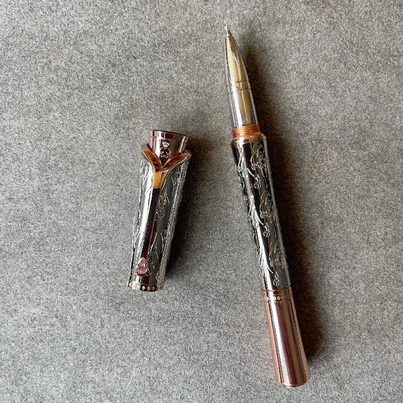 الفاخرة الماس كليب قلم حبر رولربال قلم حبر جاف طبعة خاصة النساء هدية الكريسماس الأعمال الكتابة القلم