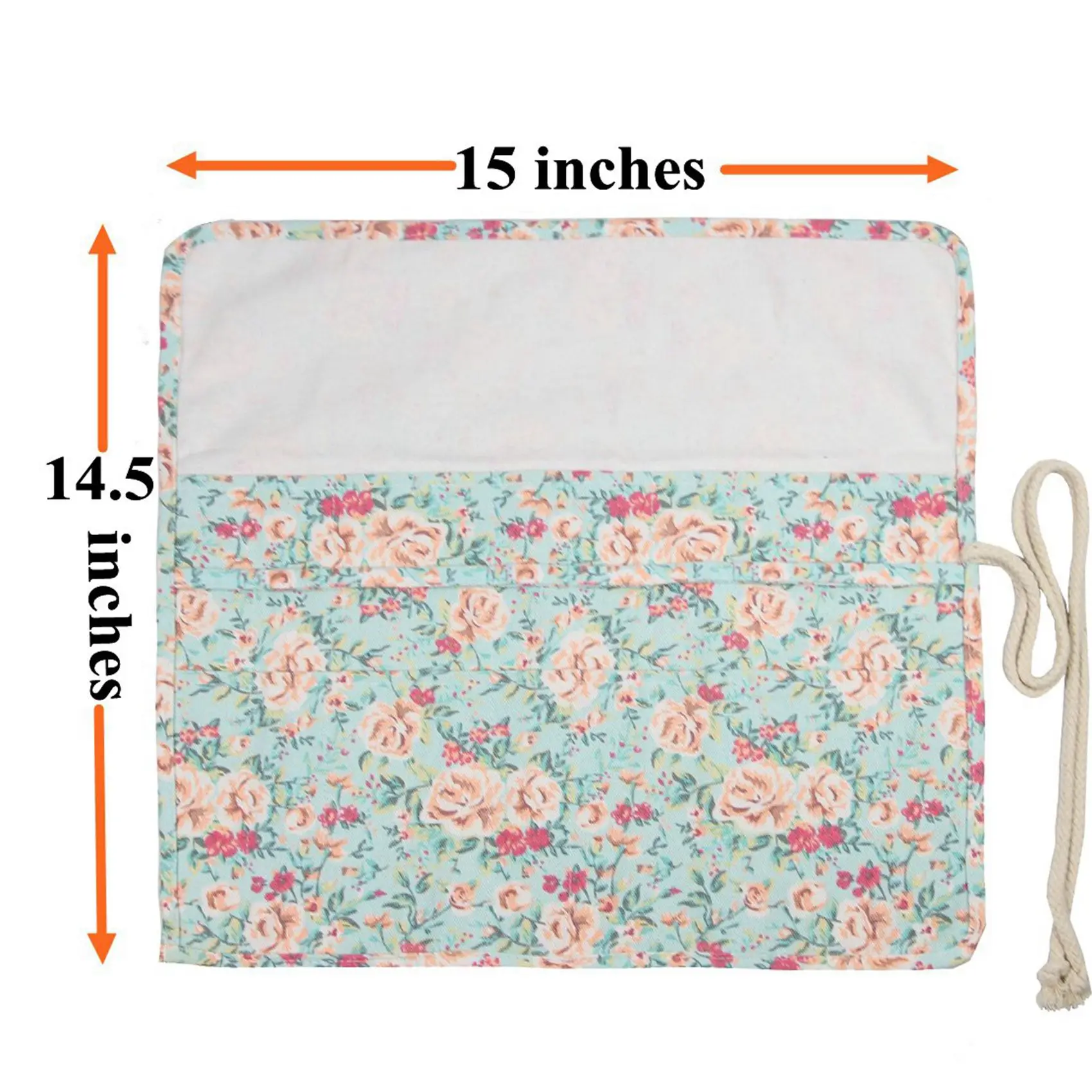 

2X20 карманов, чехол для художественных кистей, свернутый держатель для ручек, холщовая сумка-Y18A