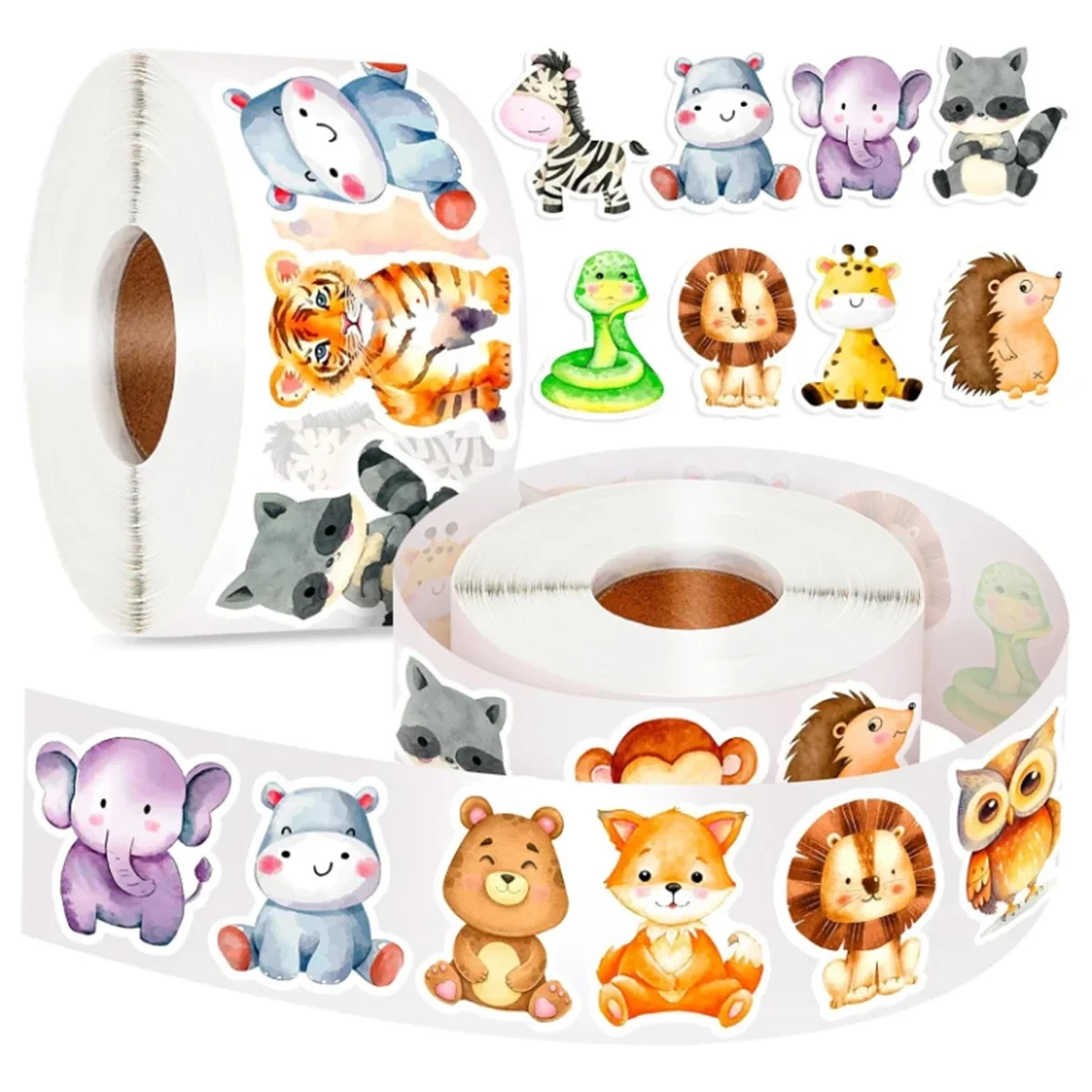 100-500pcs Cute Animal Stickers for Children Cartoon Zoon Stickers for Teacher Reward School Supplies Gift Decorative Lables