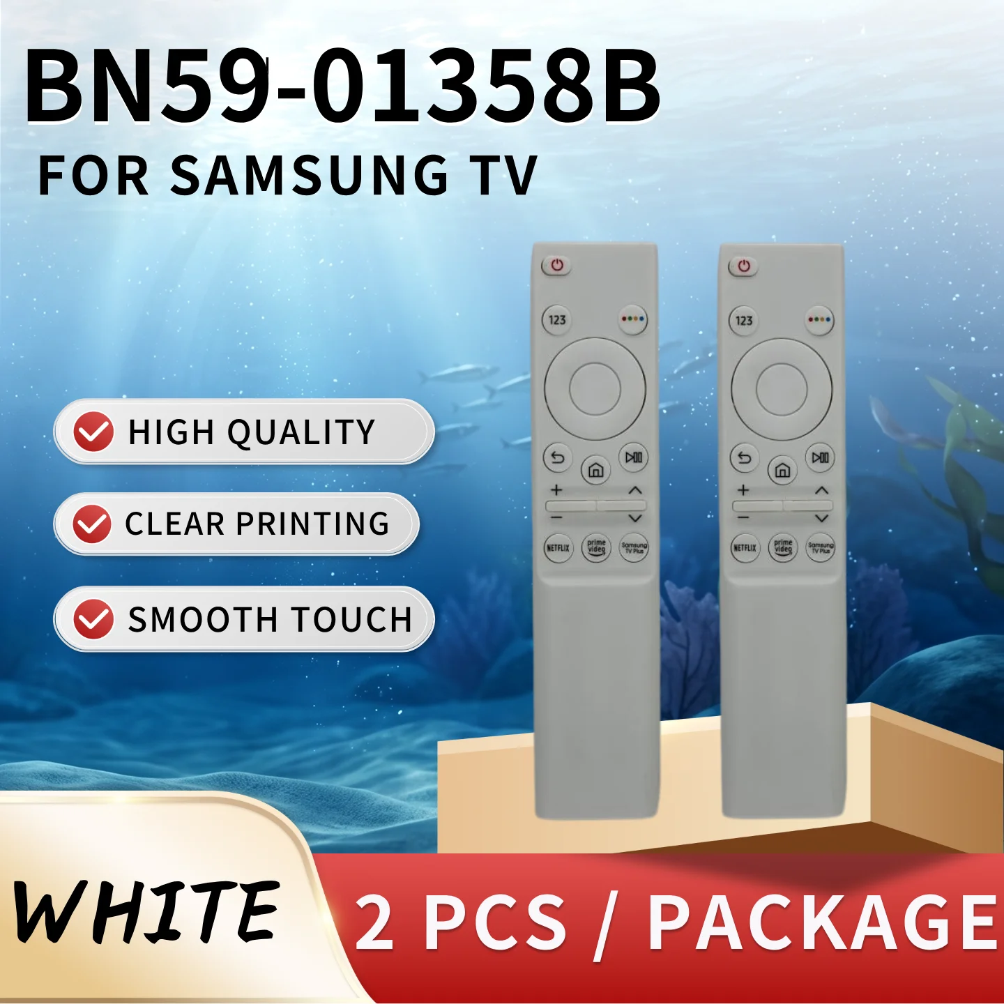 2 PCS NEW BN59-01358B SMART TV REMOTE CONTROL FOR SAMSUNG BN59-01358C BN59-01358A BN59-01363 BN59-01350 WITH NETFLIX AND PRIME