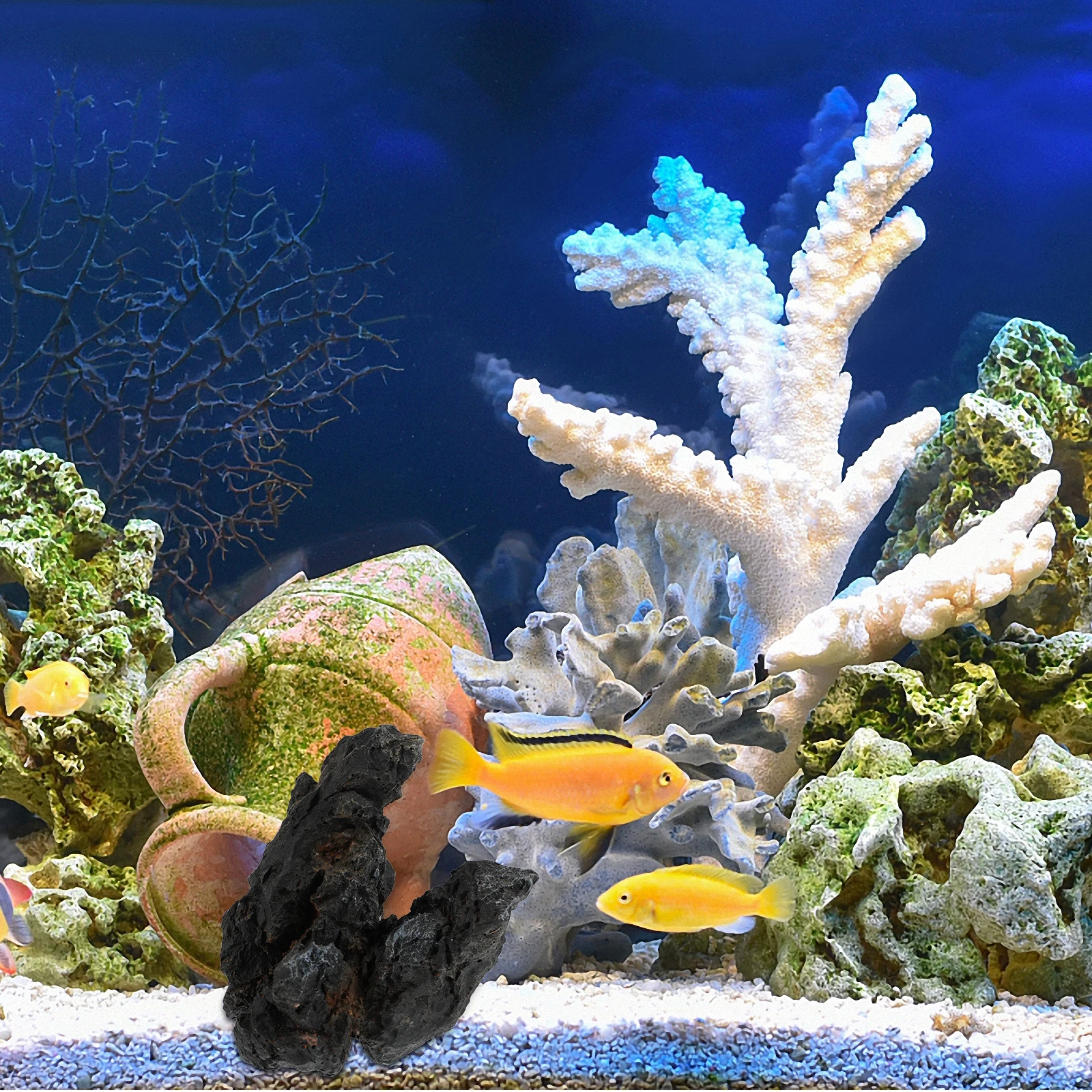

Aquarium Stone naments Fish Tank Decorations Resin Material Artificial Stones L scape Simulation Eco Friendly Safe Realistic