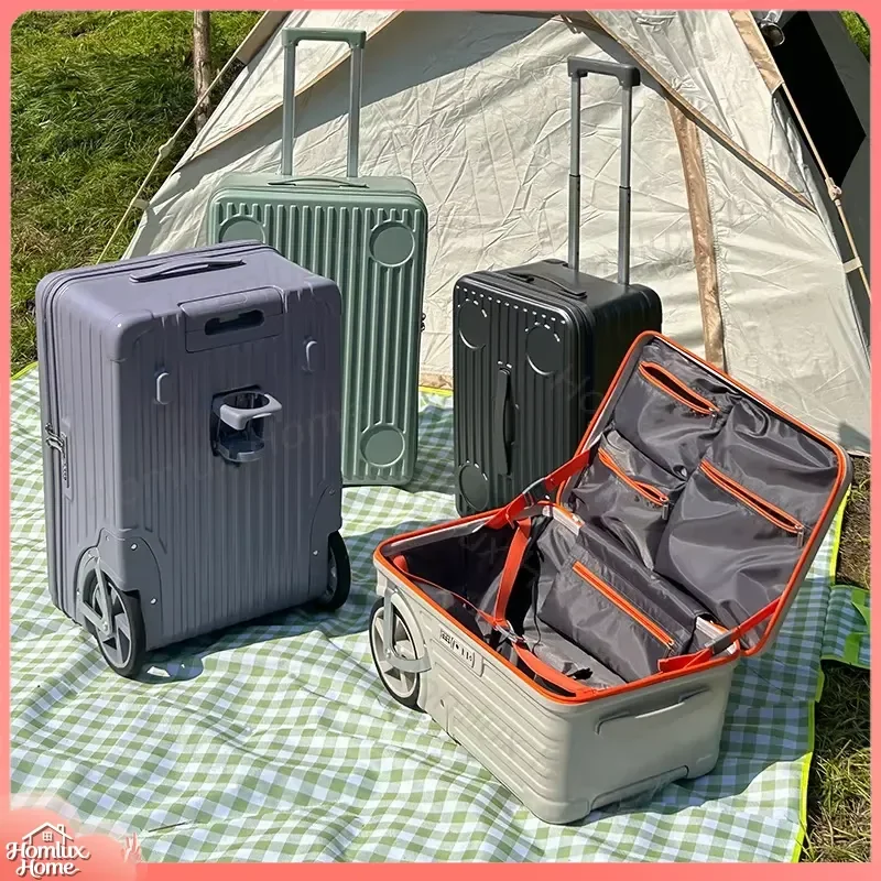 for Mala Large Capacity Outdoor Luggage with Side Open Lid and Big Wheels 24 Inch 20 Inch PC Travel Cover for Camping