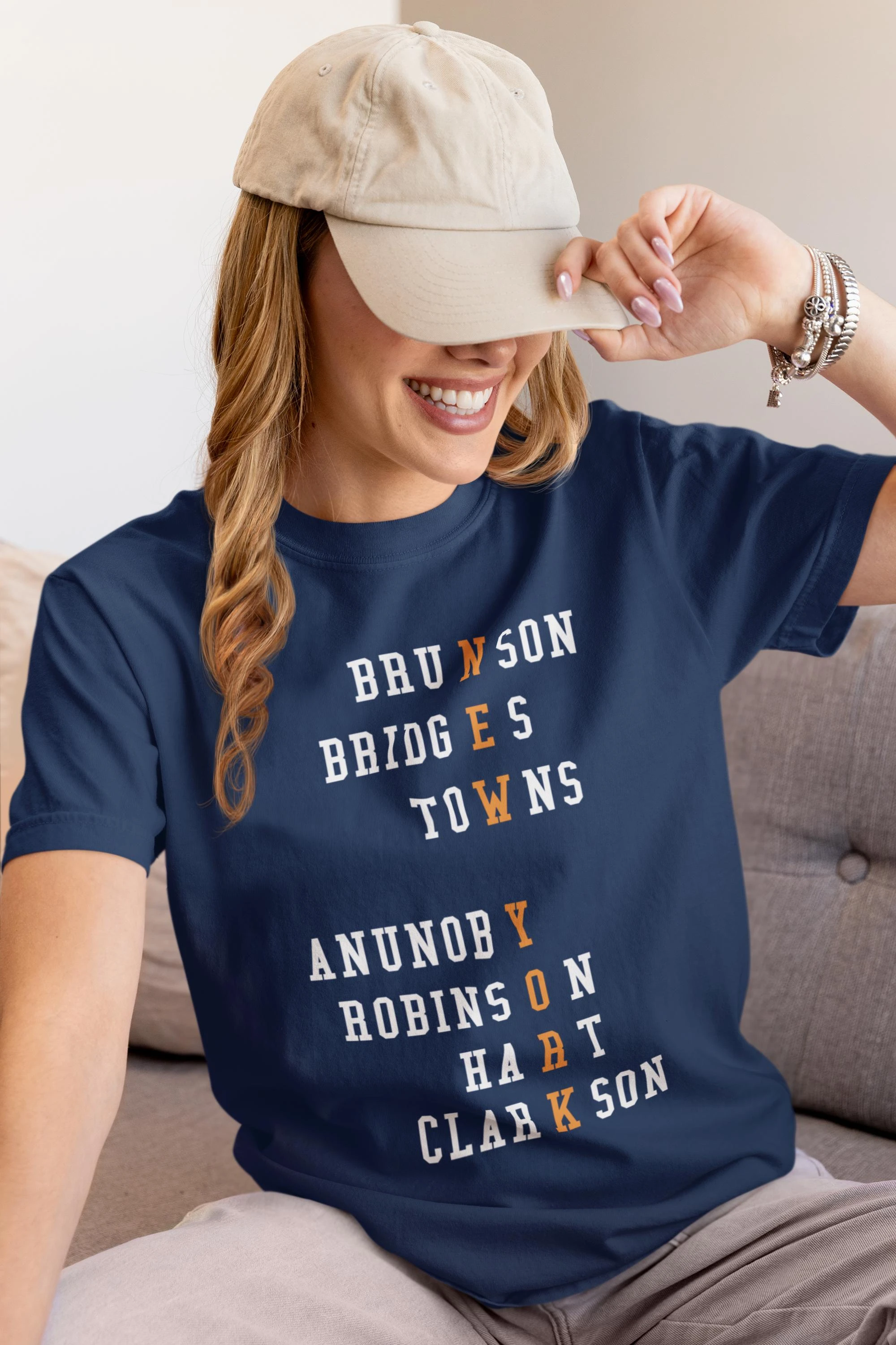 New York Knicks Core Player List T-shirt Men Women Summer Cotton Shirts Sports Round Neck Short Sleeved Top Streetwear Fan Gifts