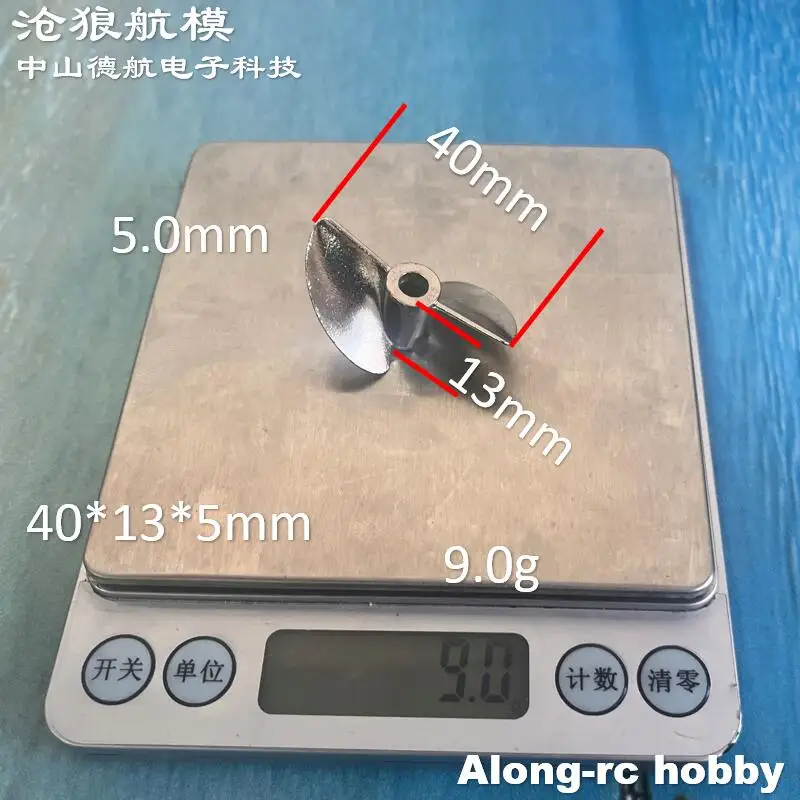 2 Stuks Rc Model Boten Onderdeel 40Mm Metalen Propeller Voor Volantex Rc Vector80 V798-2 798-4P 798-3 SR85 Atomic SR80 Pro