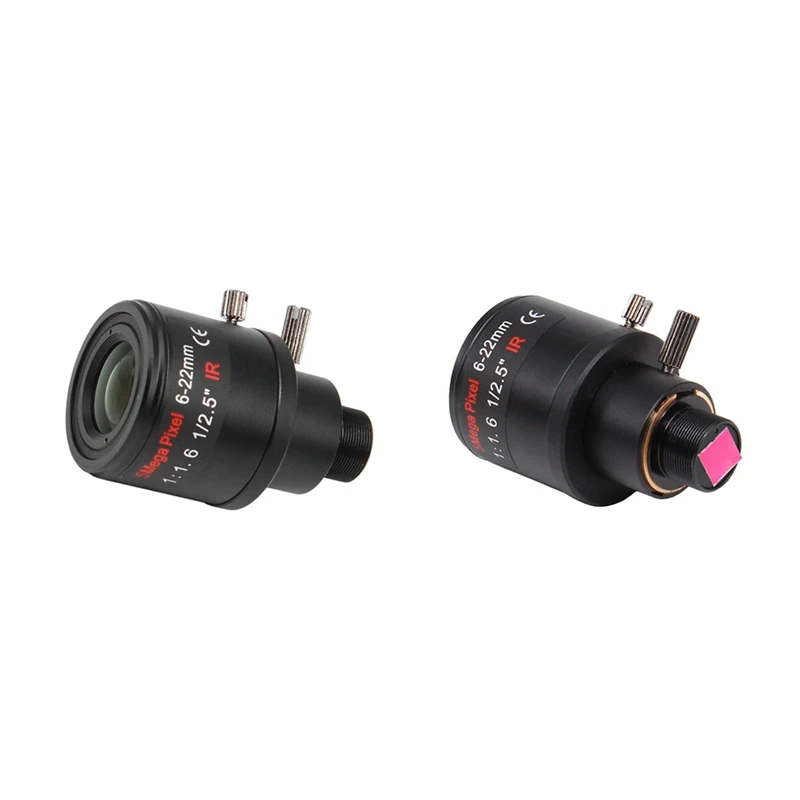 

6-22 мм 5MP M12 Mount Varifocal Lens F1.6 Ручной зум-объектив Сетевой объектив высокой четкости для камер безопасности 5MP без фильтра