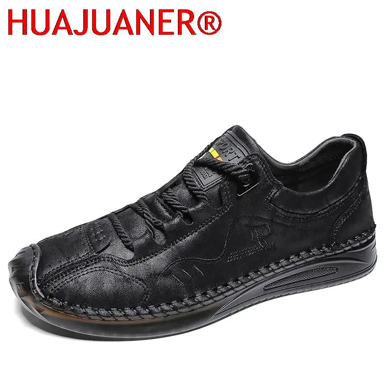 

New Brand Casual Leather Men School Hiking Upscale Fashion Shoes Outdoor Walking Tooling Footwear Climbing Soft Male Shoes