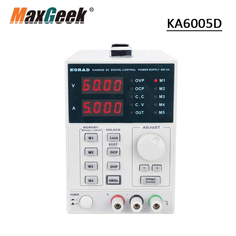 Maxgeek KORAD KA6005P 60V 5A Digital-Control DC Power Supply Programmable Power Supply with RS232 USB Ports