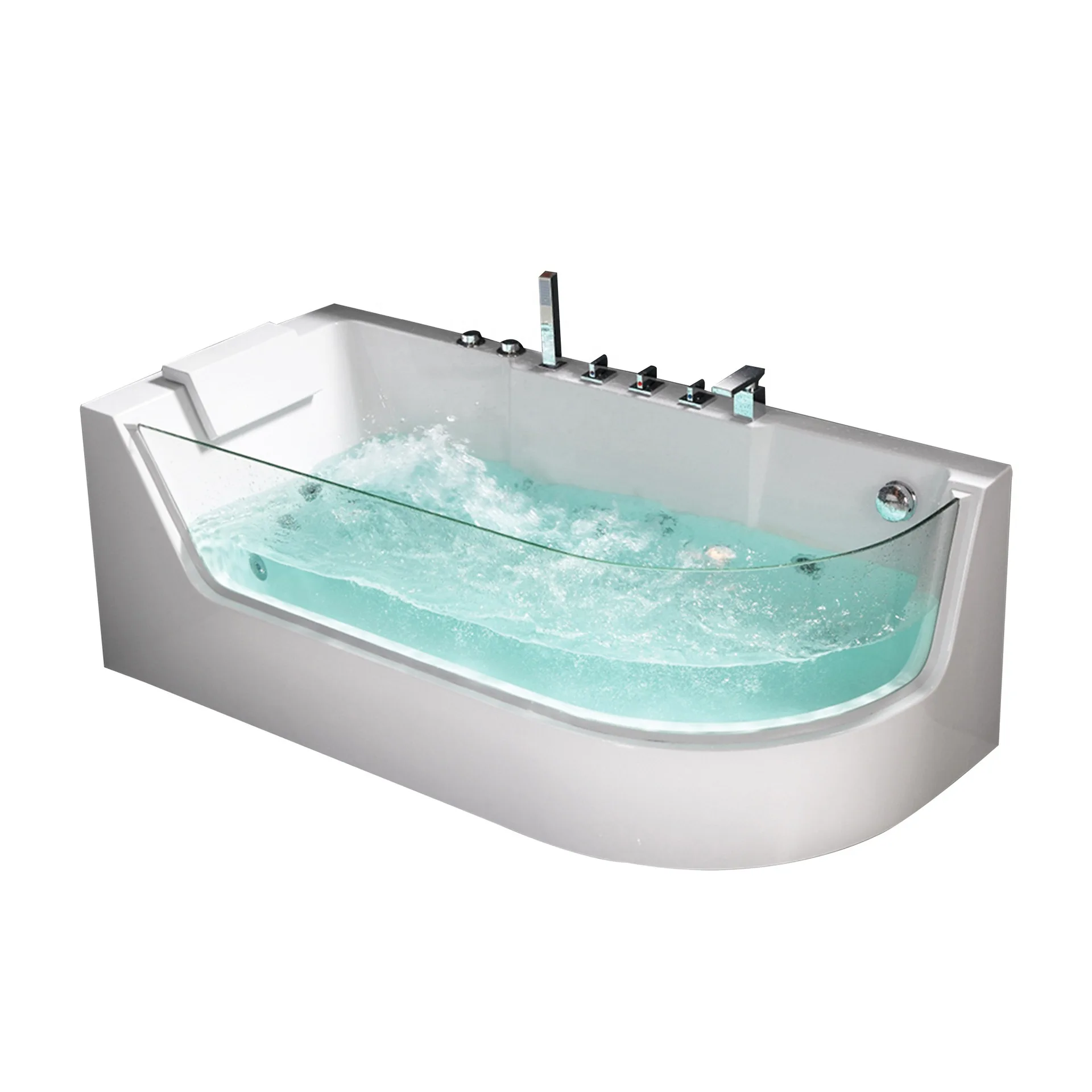 

1650mm Bathroom Whirlpool Bathtub Chromotherapy Indoor Spa Double People Surf Massage Tub 11248A