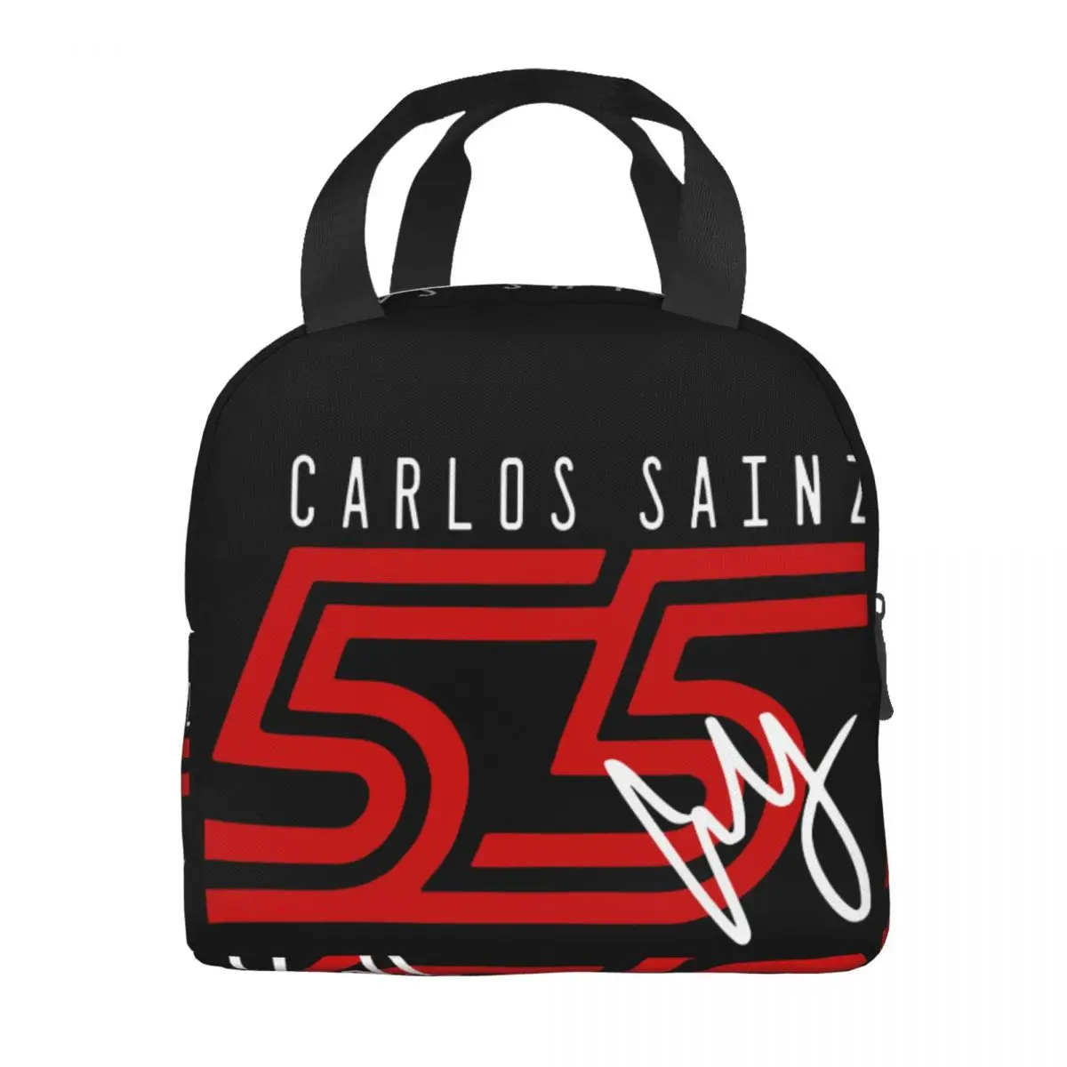 Carlos Sainz 55 Torba na lunch unisex przenośna lodówka izolowane pudełko na drugie śniadanie pudełko na żywność Bento