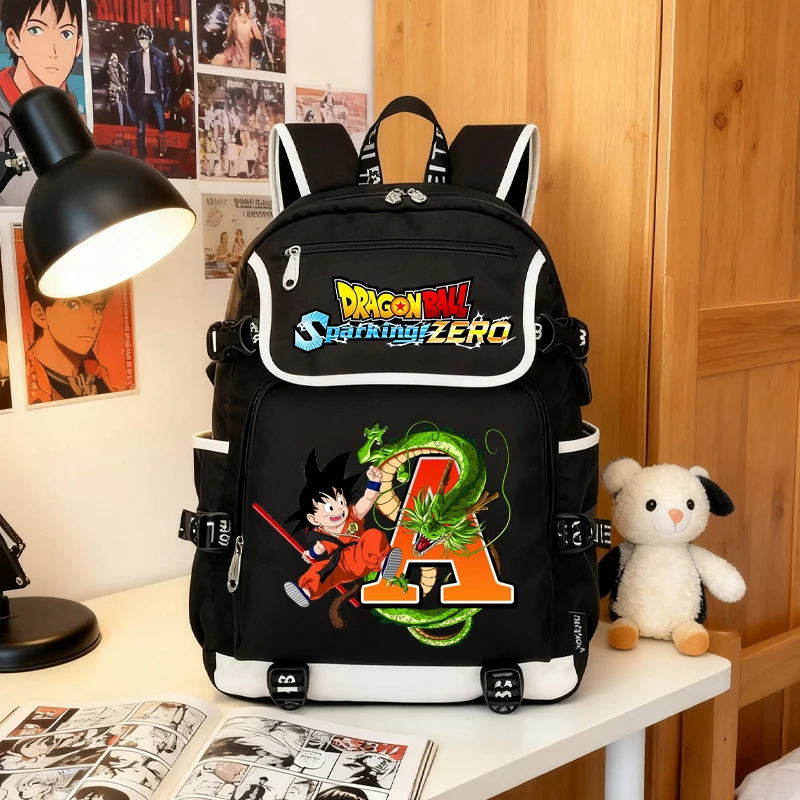 

Dragon Ball letters print Backpack anime cartoon student Large Capacity Schoolbag Back To School Stationery School Supplies Gift