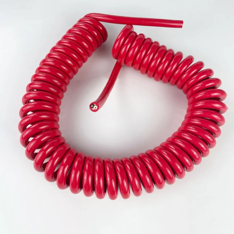 Imagem -04 - Esticável Red Spring Spiral Cabo Stretchable Cabo Telescópico 13awg 2.5 mm 3core 1to 10m