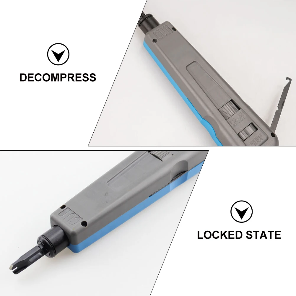 

Punch Down Impact 110/88 66 Blades Crimping Tool Network Wire Punch Tools Set Adjustable Force Anti-Skid Handle Manual