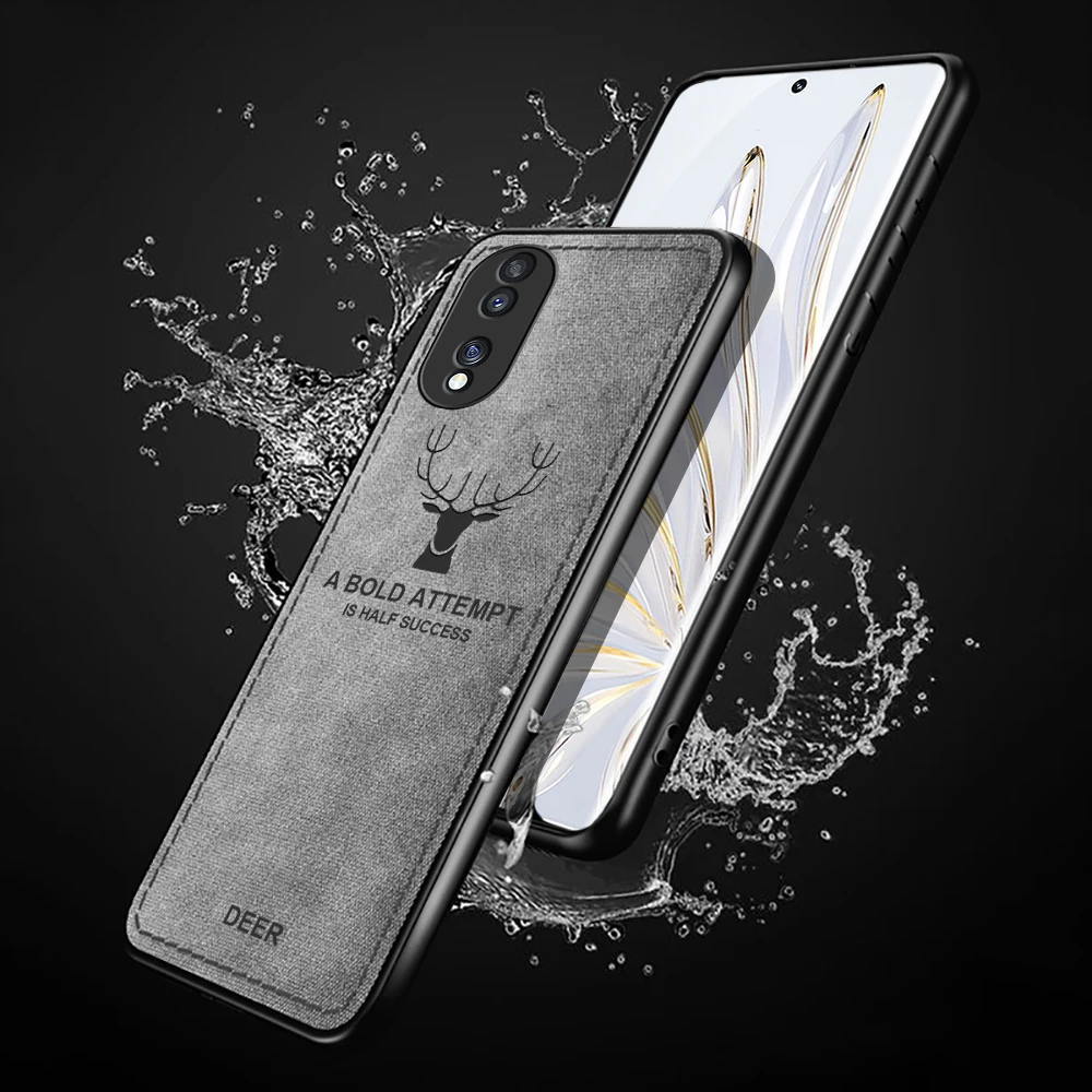 For Honor 70 Case Deer Pattern Fabric Cloth Back Cover Honer Honar Hono 70 Honor70 5G 6.67inch Soft Slim Shockproof Shell Capas