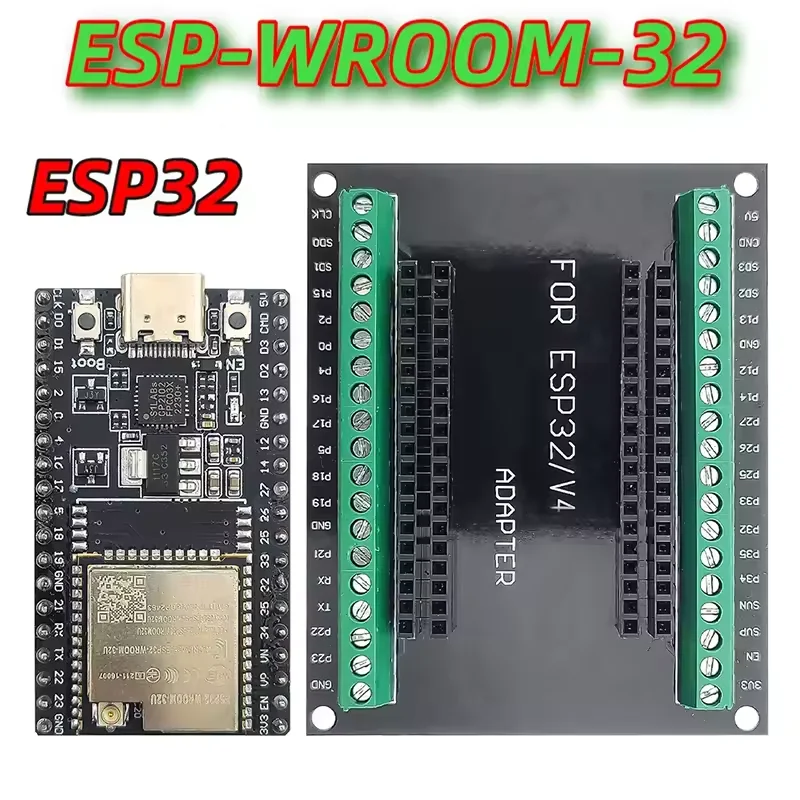 Placa de desenvolvimento esp32 com kit placa de expansão gpio ESP32-WROOM-32D wifi módulo bluetooth usb tipo c 30pin ch340c ESP32-DevKit