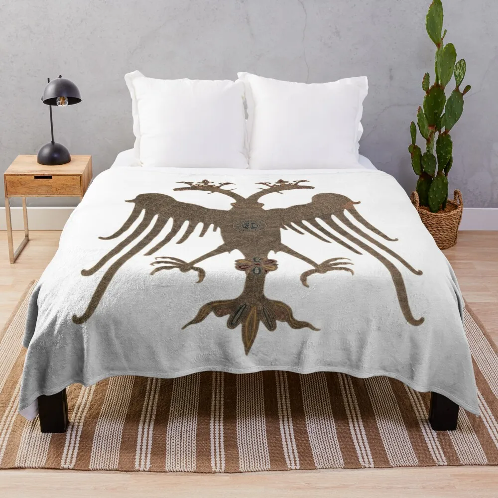 Byzantine Double-Headed Eagle Throw Blanket Single Bed covers Blankets