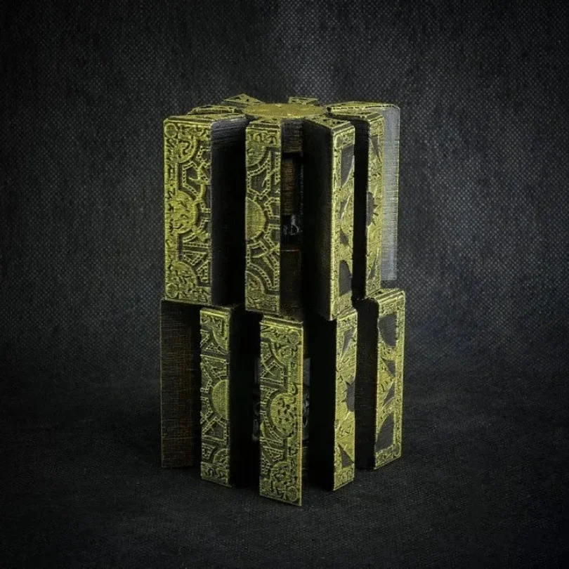 1:1 Hellraiser Puzzle Box Moveable Lament Horror Terror Figures Film Serie Hellraiser Cube Fully Pinhead Prop Figurine Toy view 5