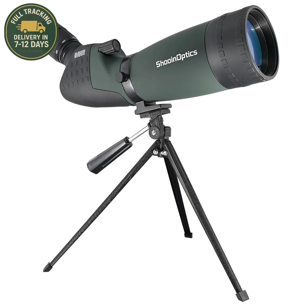 شوين البصريات نطاق الإكتشاف 20-60x80 25-75x100 HD مراقبة الطيور مشاهدة الرماية في الهواء الطلق أحادي تلسكوب 27 مللي متر العدسة #6