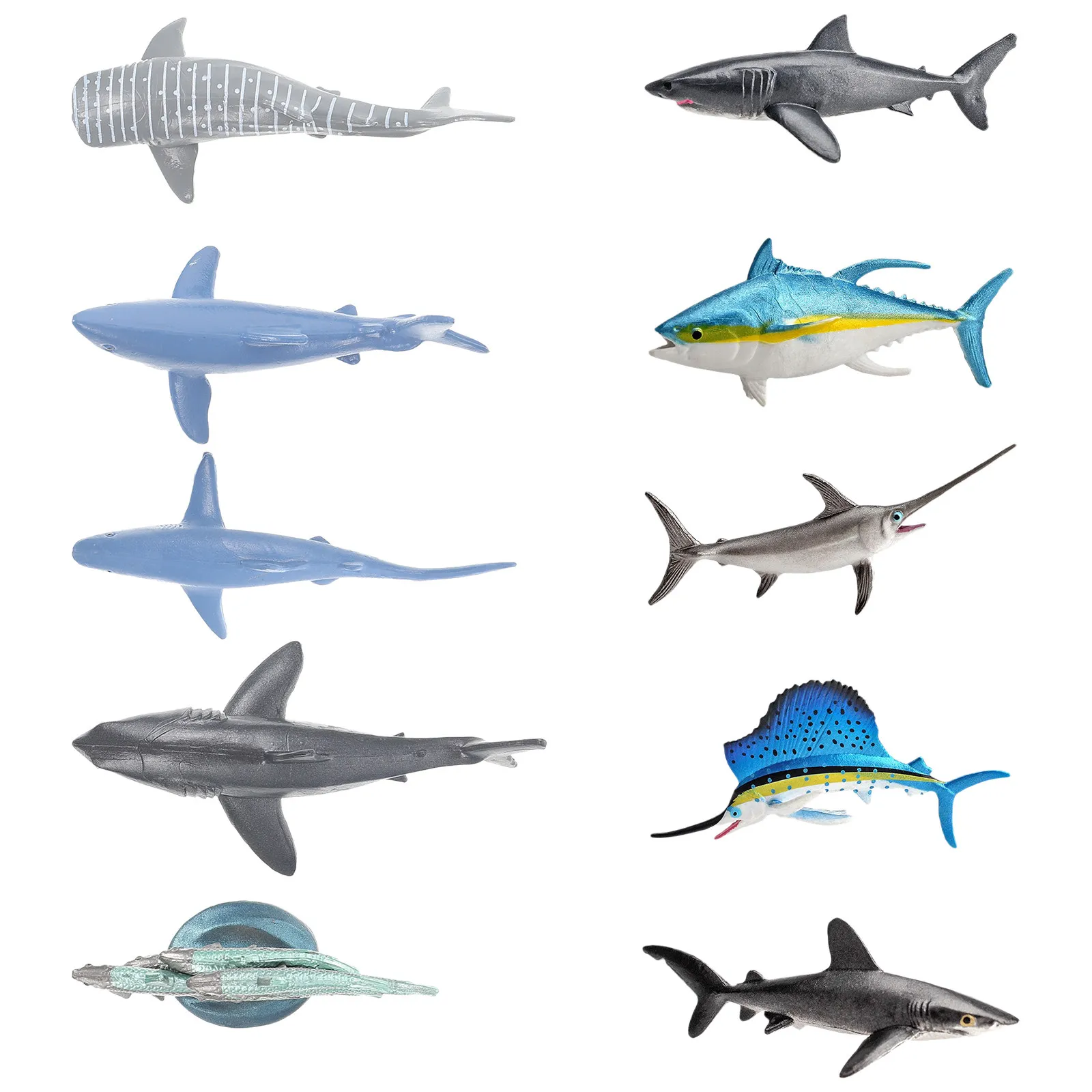 

10Pcs Marine Animal Set High Quality Plastic Simulation Ocean Creatures for Kids Early Learning Desktop Decoration Photo Prop
