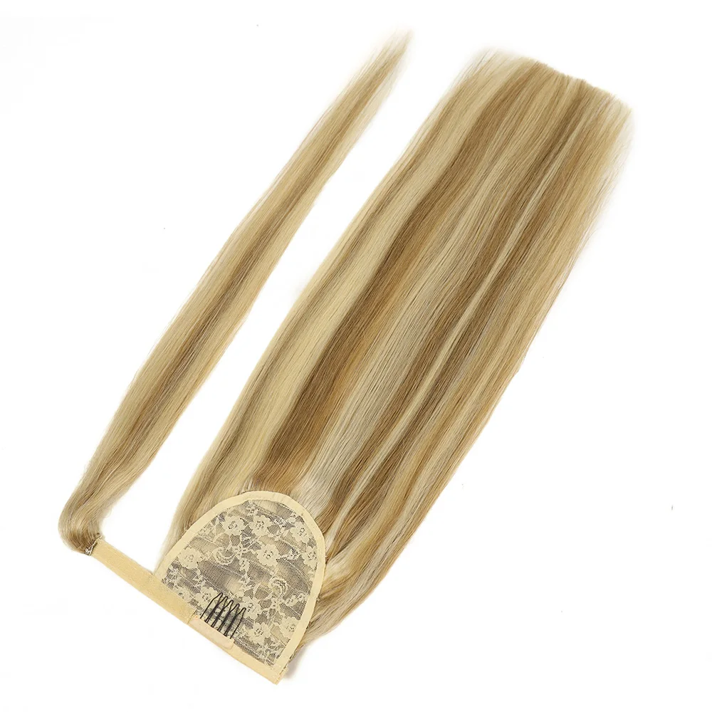 شعر طبيعي مفرود ذيل حصان ملحقات 100% عذراء طبيعي برازيلي ريمي التفاف كليب في وصلات الشعر ذيل الحصان ذيل حصان