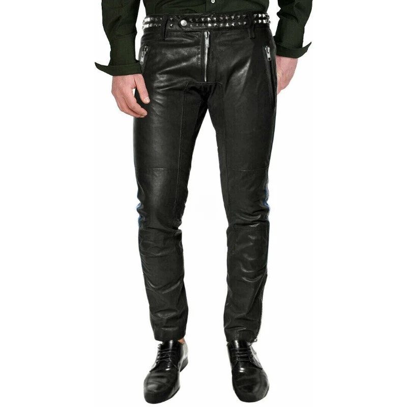 

Stylish Men Occasion Wear Genuine Lambskin Real Leather Pant Fashionable Outfit