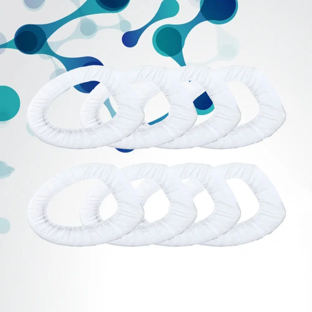 

50 шт. водонепроницаемых нескользящих одноразовых накладок на сиденье унитаза из нетканого материала, легкие, удобные для переноски, для отелей, путешествий, караоке, парков, дома