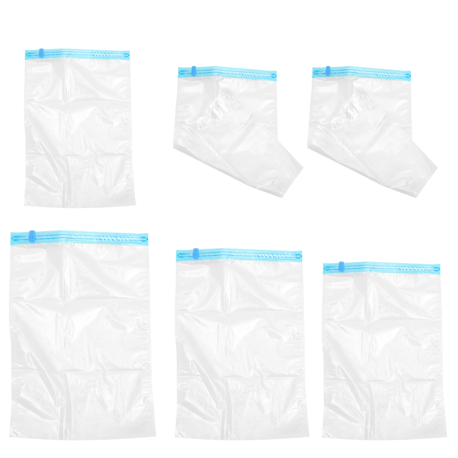 

6pcs Vacuum Compression Bags 35x50cm 40x60cm 50x70cm Transparent Travel Storage For Clothes Bedding Save Space