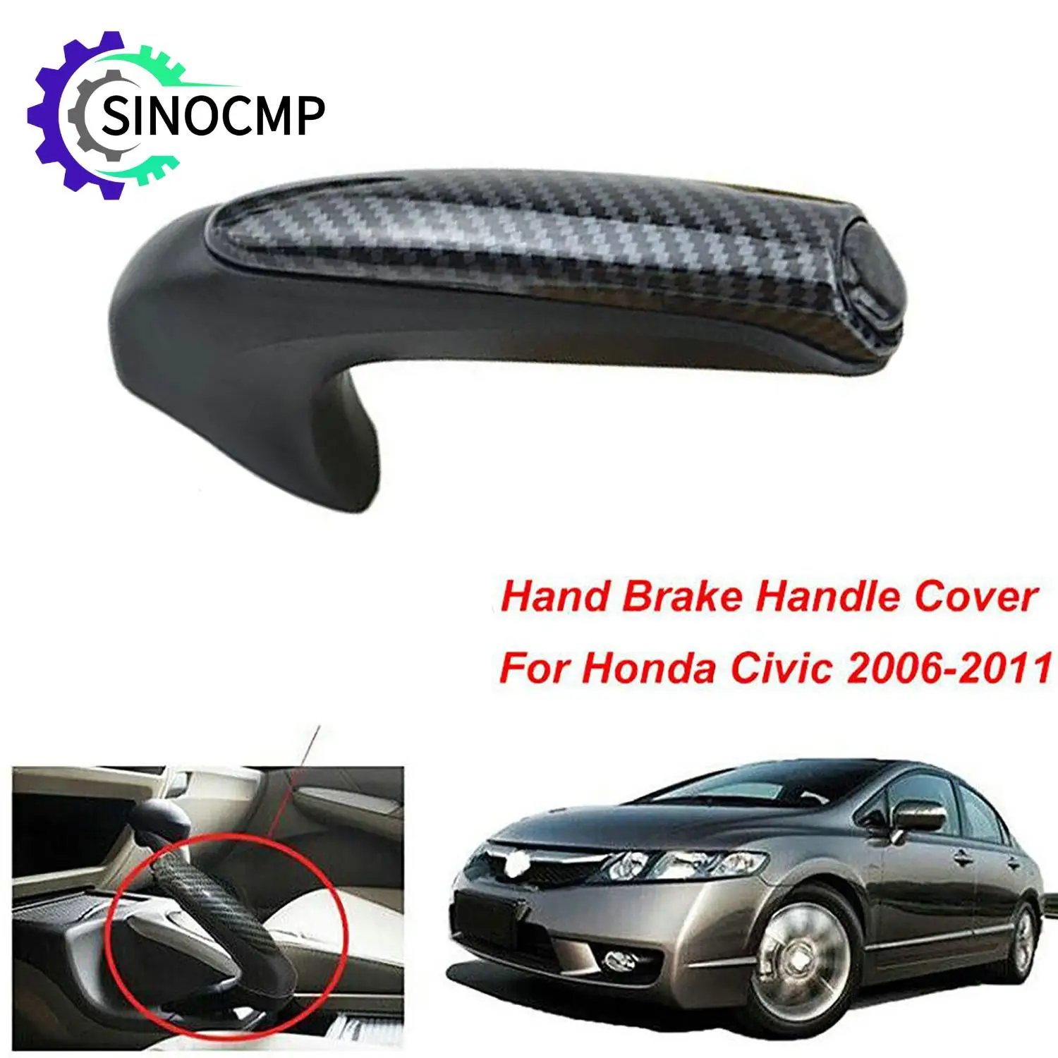 

1Pc Hand Brake Handle Protect Cover Stick 47115-SNA-A82Z for Honda Civic FA1 FD1 FD2 2006-2011 Parking Brake Knob Grip Handle