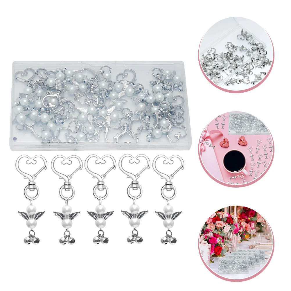 

22pcs Angel Keychain For Car Keys Decor Practical Lightweight Key Ring Holder Accessory Wedding Party Favor Gift
