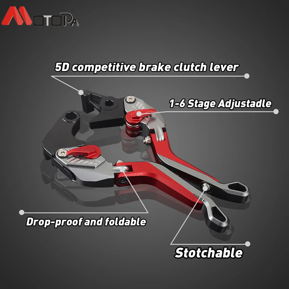 MOTOPA CNC 5D Aluminum Motorcycle Adjustable Folding Clutch Brake Lever For Benda BD300 BD 300 Brake Clutch Lever BD300