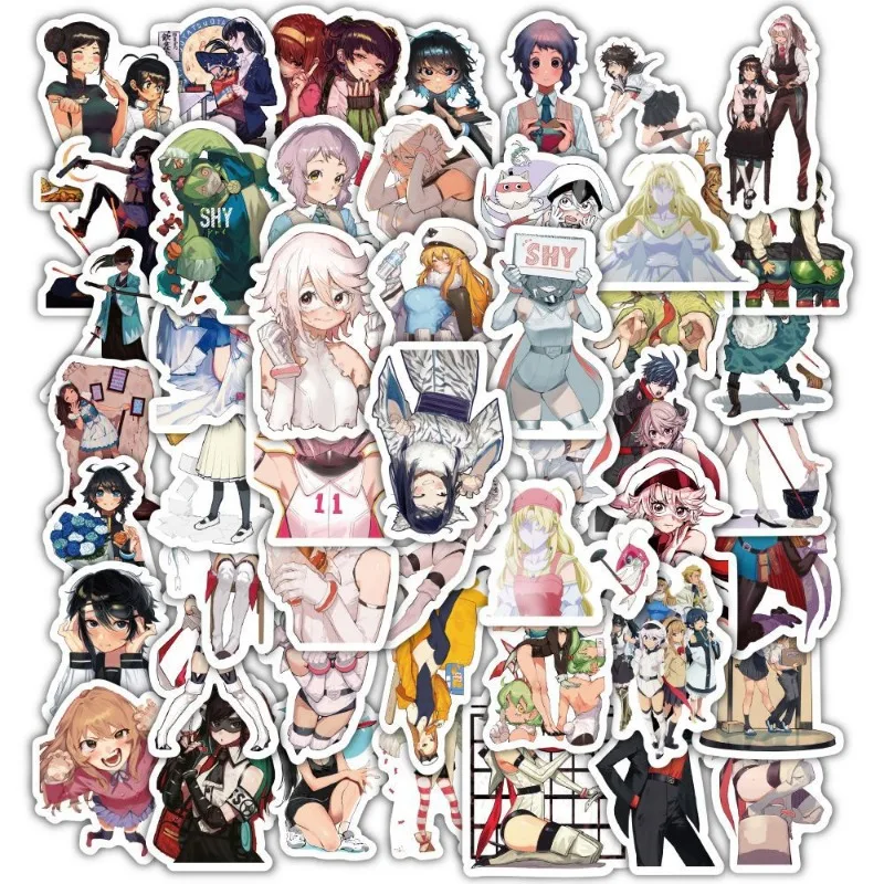 60pcs SHY Anime Cartoon Stickers Suitcase Water Cup Stationery Mobile Phone Car Scooter Laptop Refrigerator Decorative Stickers