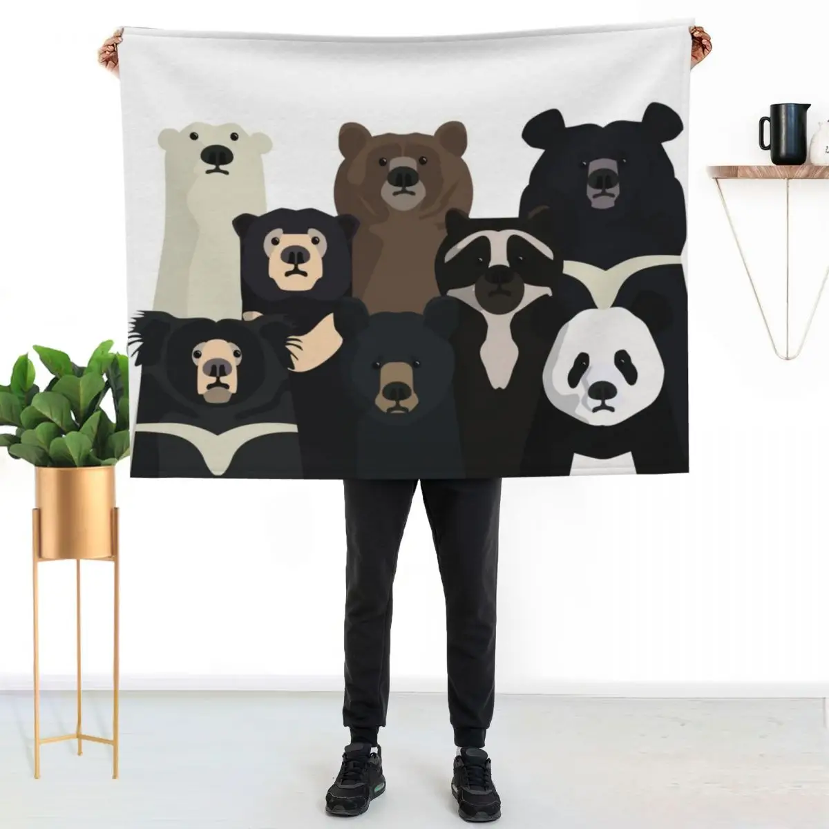 Bears of the world Throw Blanket For Decorative Sofa Soft Luxury Designer Single Giant Sofa Luxury Brand Blankets