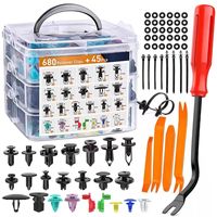 725Pcs Car Retainer Clips Assortment Kit with Fastener Remover, Auto Body Push Pin Rivets Set for Trim Panel Door Molding Fender