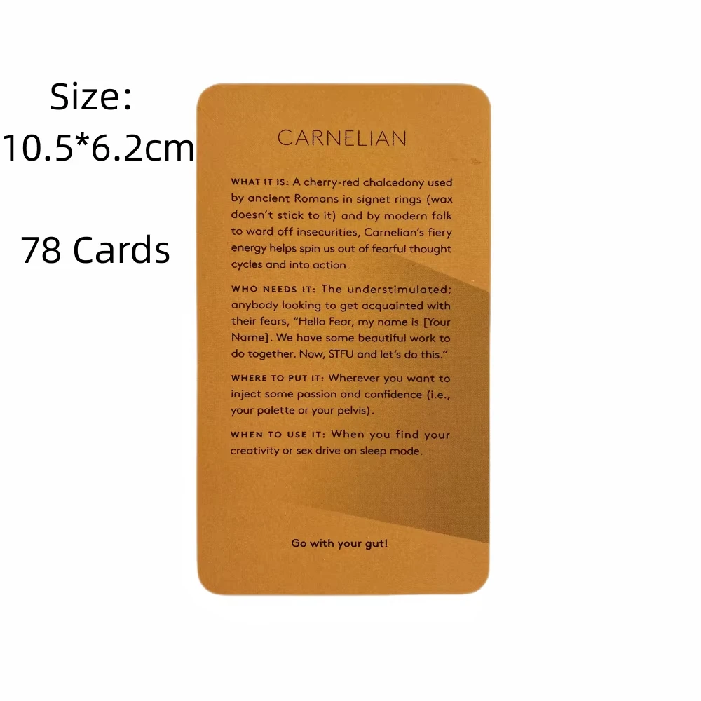 بلورات سطح السفينة الحجرية أوراكل بطاقة سطح السفينة لمصير العرافة الترفيه الترفيه لعبة ببطاقات ورقية ألعاب لوحية جديدة عالية الجودة #4