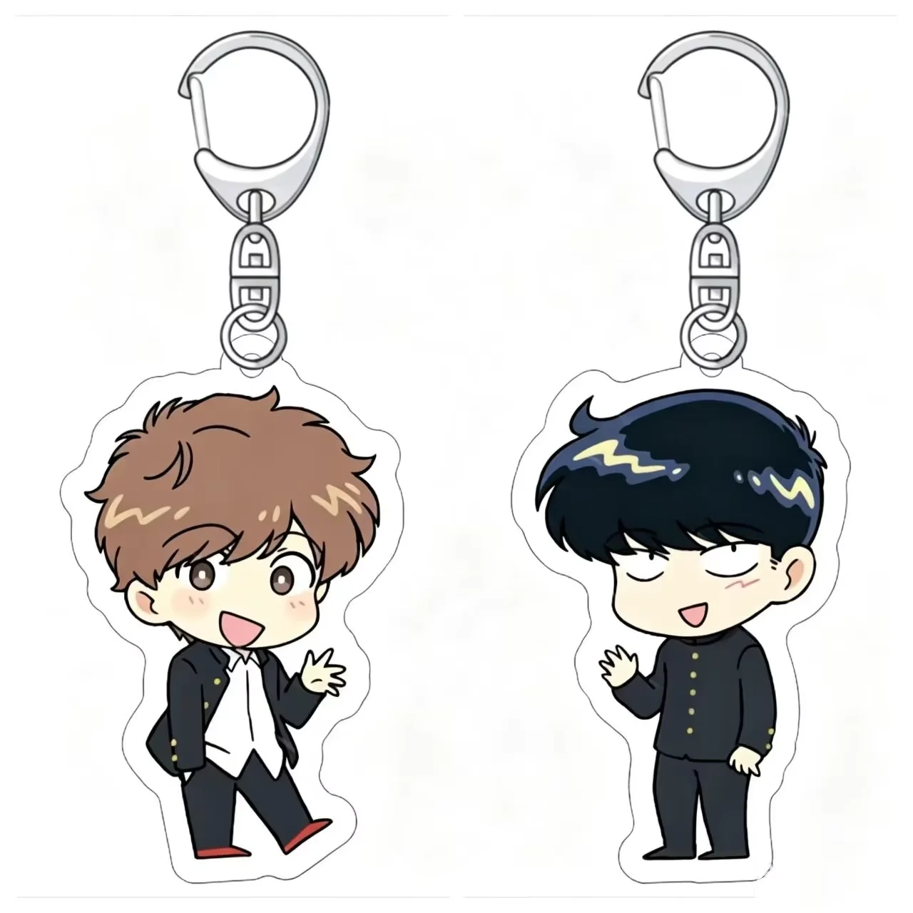 Anime Go For It, Nakamura-kun Acrylic Keychain Okuto Nakamura Aiki Hirose Cute Character Keyring Bag Charm Fans Collectible Gift image 5