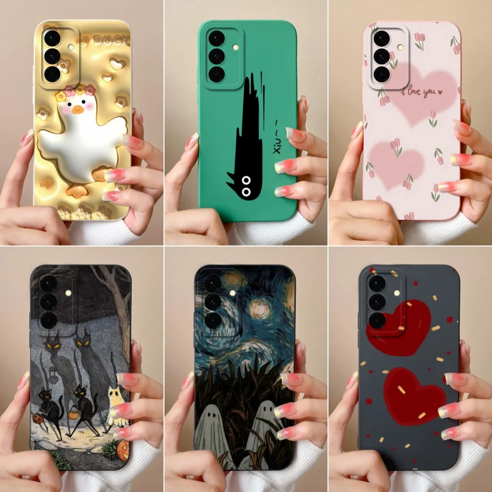 Funda bonita con forma de corazón para Samsung Galaxy A37, A36, A34, A33, A32, A31, A30, A35, Funda para teléfono m32, Funda GalaxyA35, Funda líquida