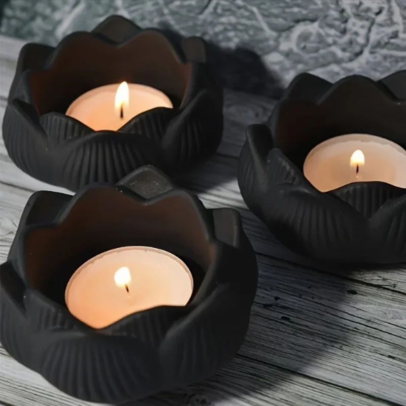 DIY Silicone Mold For Lotus Candlestick Multi Functional Ashtray Storage Box Silicone Mold Creative Handicraft Accessories
